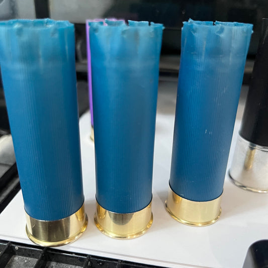 Blue Blank Empty Shotgun Shells 12 Gauge Hulls DIY Boutonniere Wedding Crafts | 8 Pcs | FREE SHIPPING