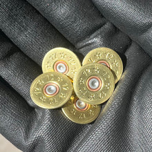 Load image into Gallery viewer, Tri-Color Stars Gold 12 Gauge Shotgun Shell Slices Qty 15 | FREE SHIPPING
