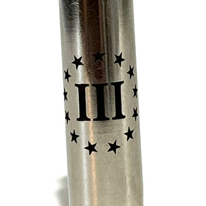 III Percenter Engraved Bullet Casing