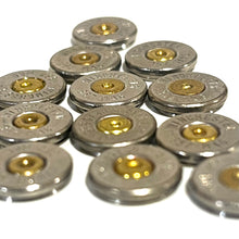 Load image into Gallery viewer, 357 Magnum WINCHESTER Brand Thin Cut Nickel Bullet Slices Gold Primer Qty 15 | FREE SHIPPING
