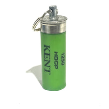 Load image into Gallery viewer, Kent Shotgun Shell Key-Chain 12 Gauge Lime Green

