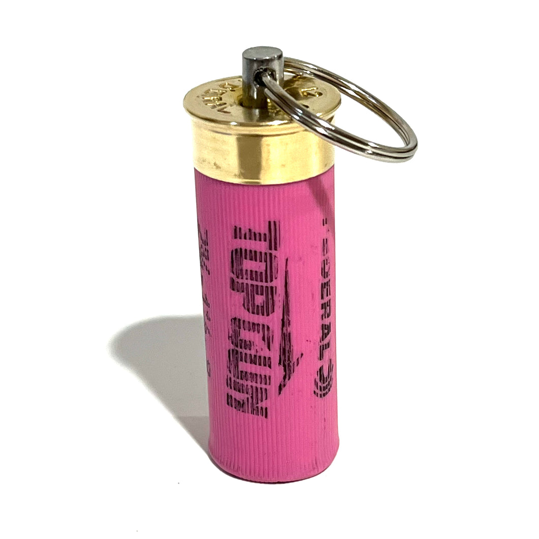 Federal Shotgun Shell Keychain 12 Gauge Pink