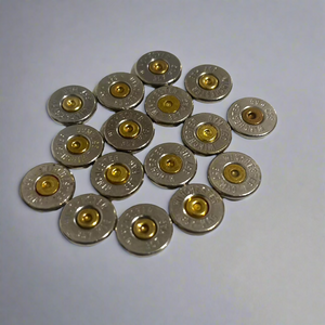 357 Magnum WINCHESTER Brand Thin Cut Nickel Bullet Slices Gold Primer Qty 15 | FREE SHIPPING