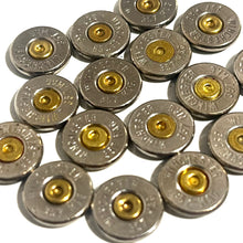 Load image into Gallery viewer, 357 Magnum WINCHESTER Brand Thin Cut Nickel Bullet Slices Gold Primer Qty 15 | FREE SHIPPING
