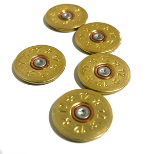 Tri-Color Stars Gold 12 Gauge Shotgun Shell Slices Qty 15 | FREE SHIPPING