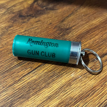 Load image into Gallery viewer, Remington Shotgun Shell Key-Chain 12 Gauge Green
