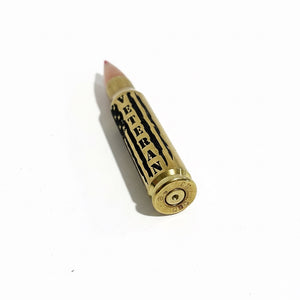 Veteran Flag 308 Engraved Bullet Brass With New Red Tip Bullet | Qty 5 Pcs