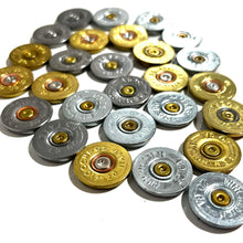 Load image into Gallery viewer, Shotgun Shell Slices 20 Gauge Silver and Gold 50 Pcs | FREE SHIPPING
