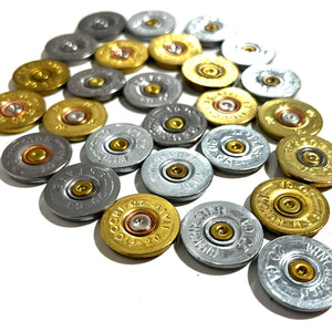 Shotgun Shell Slices 20 Gauge Silver and Gold 50 Pcs | FREE SHIPPING