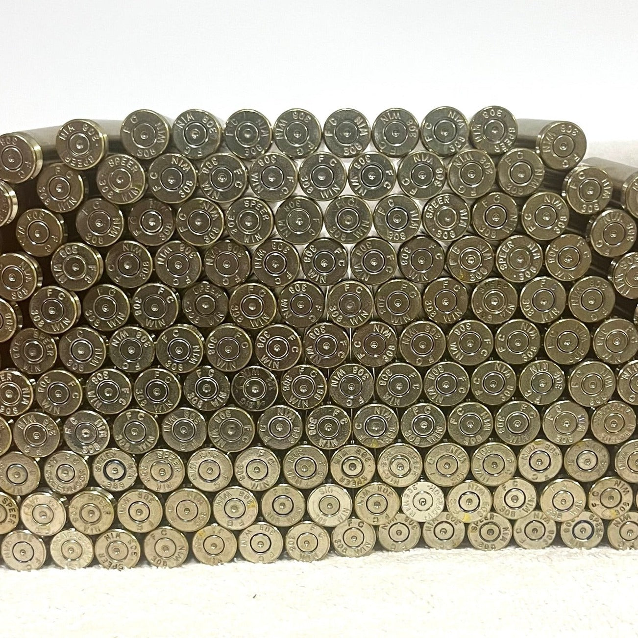 308 WIN Nickel Brass Bullet Slices With Silver Primer Qty 15 | FREE SHIPPING