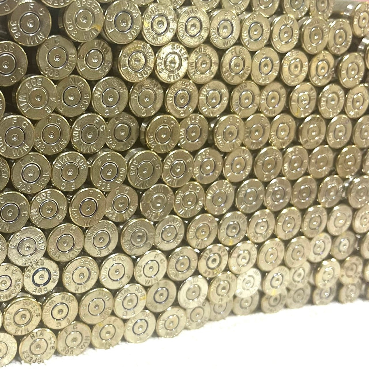 308 WIN Nickel Brass Bullet Slices With Silver Primer Qty 15 | FREE SHIPPING