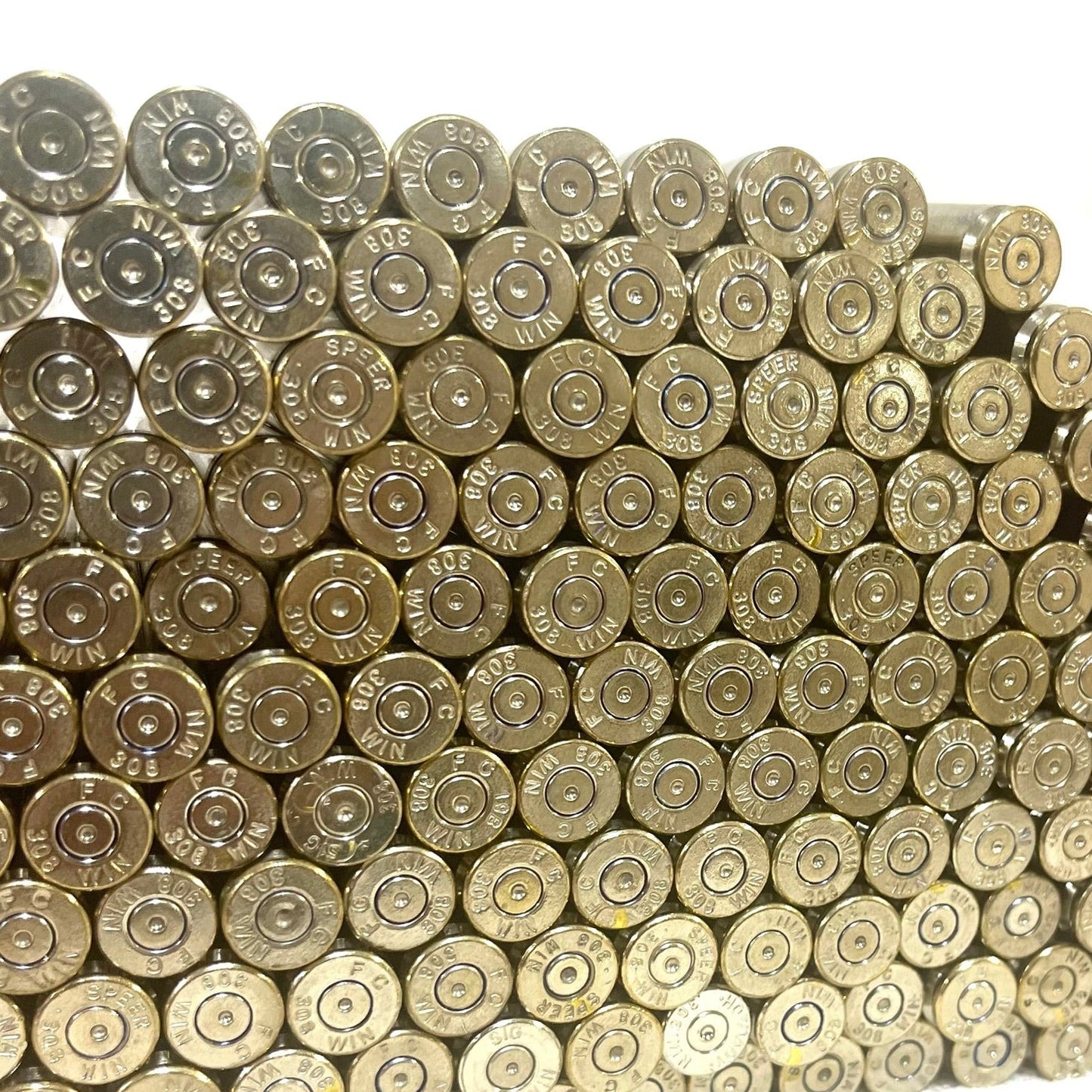 308 WIN Nickel Brass Bullet Slices With Silver Primer Qty 15 | FREE SHIPPING