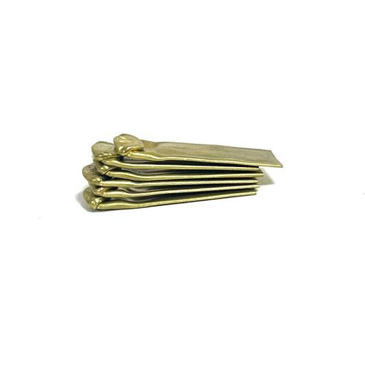 Flattened 22 Caliber Brass Blanks With Hole For Metal Stamping Real Fired Bullet Casings Qty 5