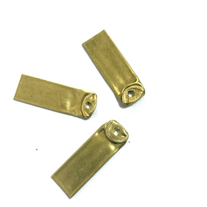 Flattened 22 Caliber Brass Blanks With Hole Thru Headstamp For Metal Stamping Real Fired Bullet Casings Qty 5 | FREE SHIPPING