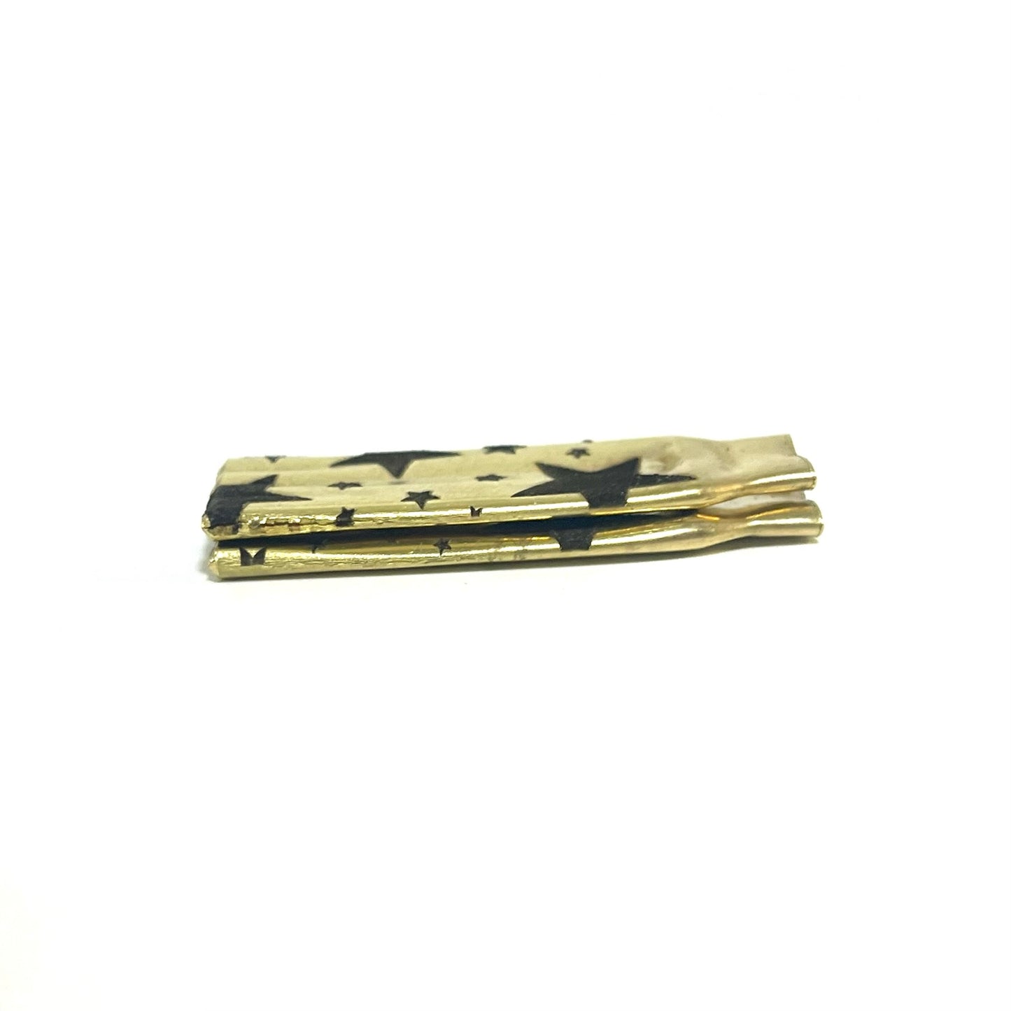 Engraved Brass Bullet Casings Flattened Stars 5 Pcs