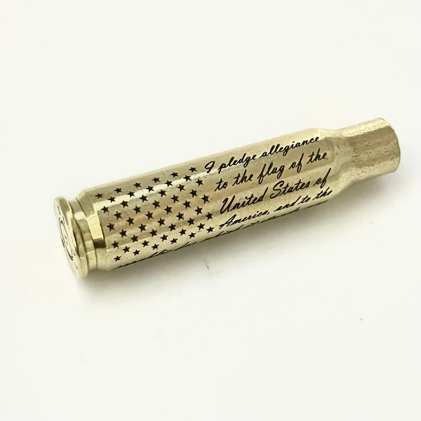 Pledge Of Allegiance Flag 308 WIN Engraved Brass 5 Pcs