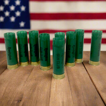 Load image into Gallery viewer, Remington Green Gun Club Shotgun Shells 12 Gauge Gold Bottom Hulls  | Qty 100
