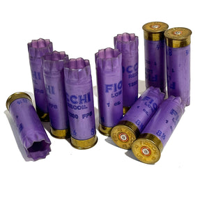 Light purple empty shotgun shells for wedding decor 