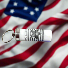 Load image into Gallery viewer, Patriotic shotgun shell  keychain
