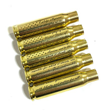 Load image into Gallery viewer, Pledge Of Allegiance Flag 308 WIN Engraved Brass 5 Pcs
