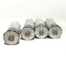 Load image into Gallery viewer, White Blank Empty Shotgun Shells Silver Bottom 12 Gauge No Markings On Hulls Used Casings DIY Wedding Boutonnieres | 8 Pcs | FREE SHIPPING
