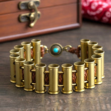 Load image into Gallery viewer, Upcycled bullet casing bracelet
