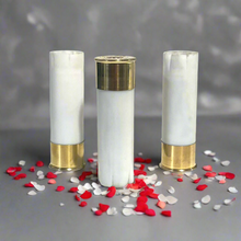 Load image into Gallery viewer, White 8 Blank Empty Shotgun Shells 12 Gauge No Markings On Hulls DIY Boutonnieres Wedding Crafts
