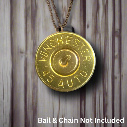 45 ACP Winchester Brass Bullet Slices, Gold Primer — Thin Cut (Qty 15)