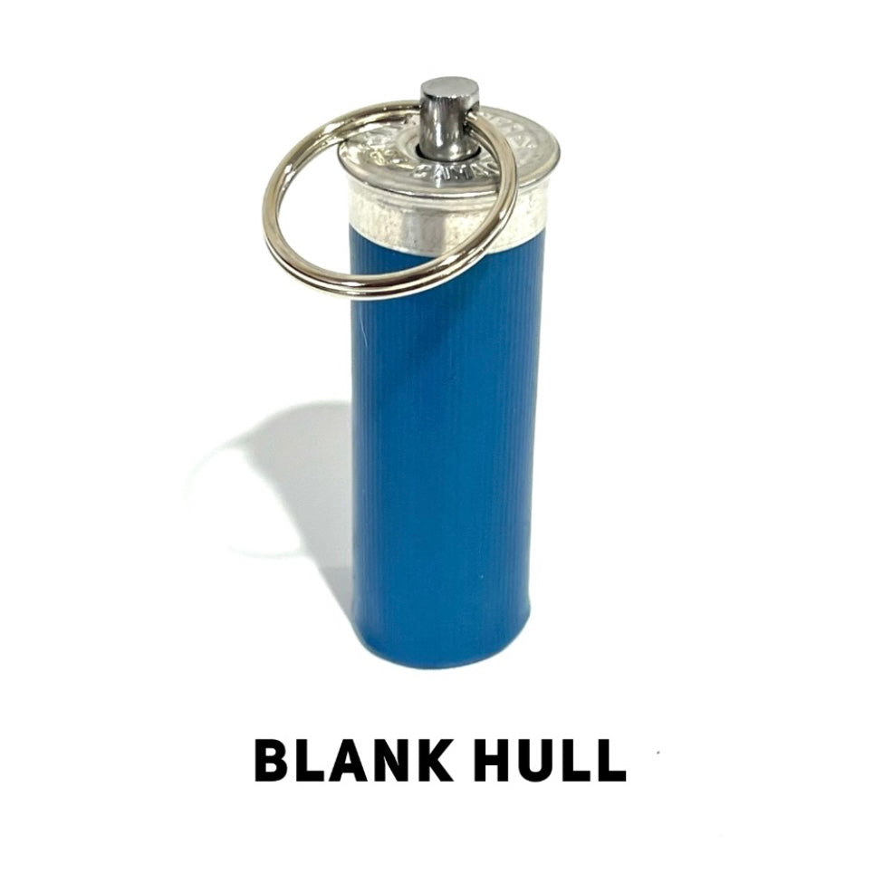 Blank Challenger Shotgun Shell Key-chain 12 Gauge Electric Blue