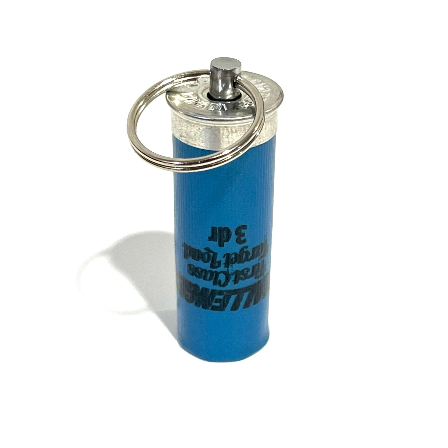 Challenger Shotgun Shell Key-chain 12 Gauge Electric Blue