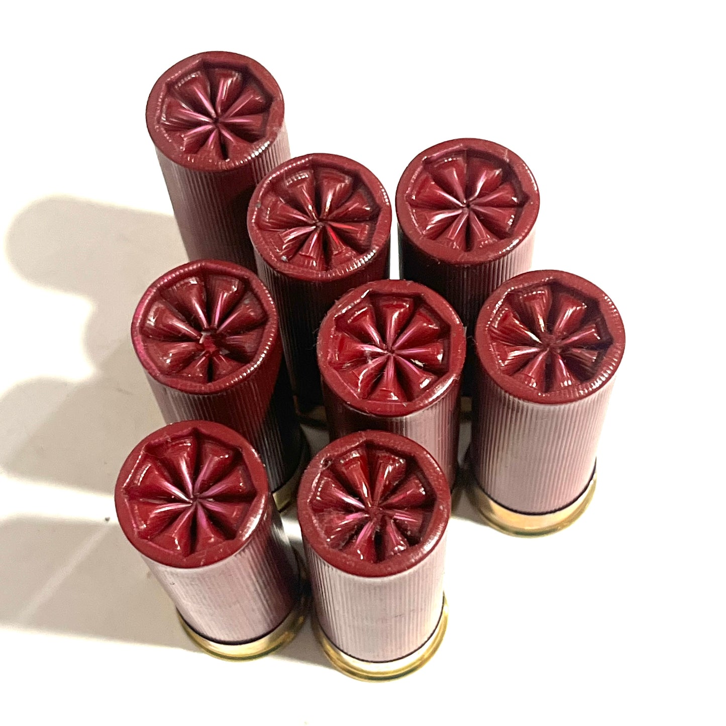 Dummy Rounds Inert Dark Red Shotgun Shells 12 Gauge Fake Spent Hulls Used Cases 12GA Qty 10