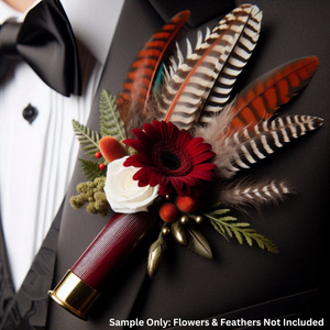 Blank Dark Red Shotgun Shells 12 Gauge No Markings On Hulls DIY Boutonniere Wedding Crafts