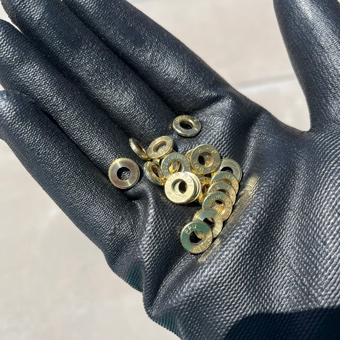 Deprimed 308 WIN Thin Cut Brass Bullet Slices Polished | Qty 15