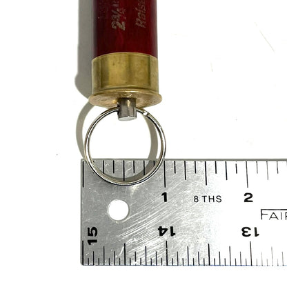 Shotgun Shell Keychain USA Key Ring Holder 12 Gauge Hunting Red Hull Trap Skeet Patriotic Gift