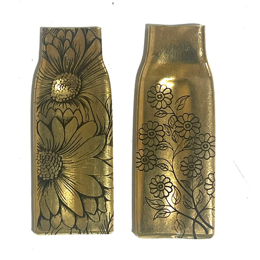 engraved bullets flowers