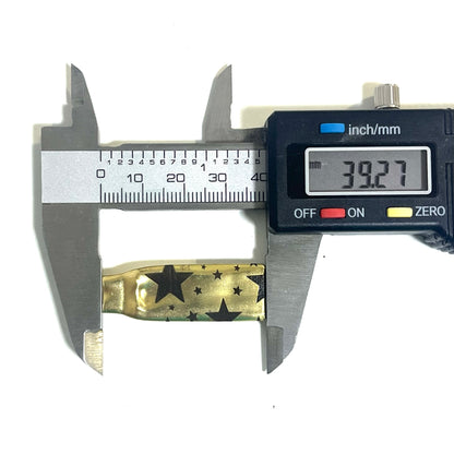 Engraved Brass Bullet Casings Flattened Stars 5 Pcs