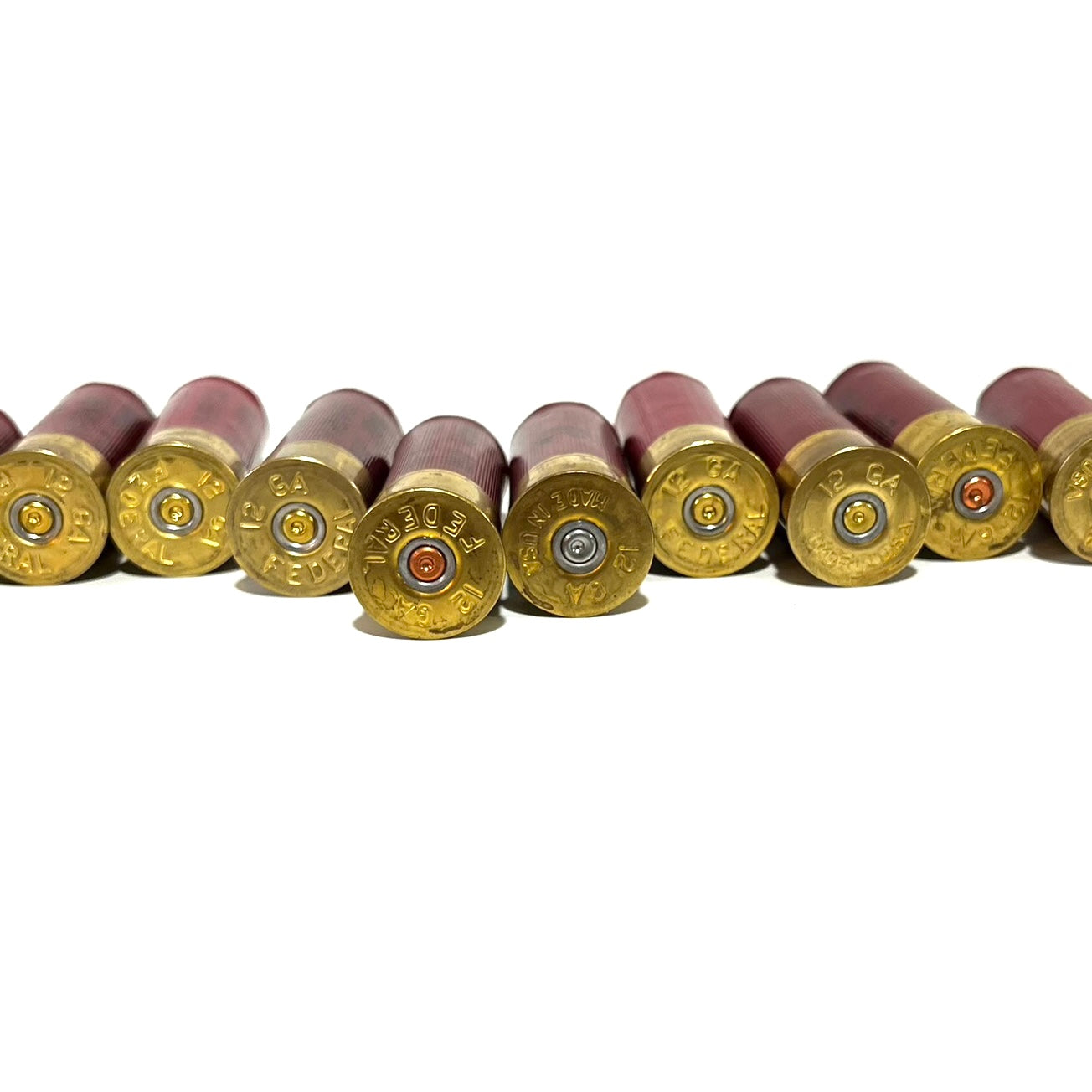 Federal High Brass Dummy Rounds Inert Dark Red Shotgun Shells 12 Gauge Fake Spent Hulls Used Cases 12GA Qty 10