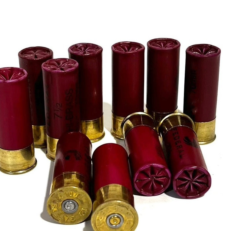Federal High Brass Dummy Rounds Inert Dark Red Shotgun Shells 12 Gauge Fake Spent Hulls Used Cases 12GA Qty 10