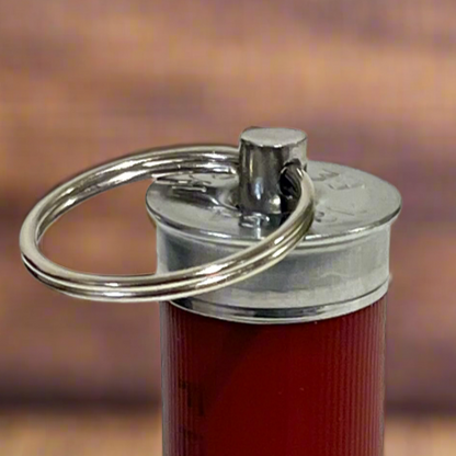 Federal Dark Red 12 Gauge Shotgun Shell Keychain — Classic Color