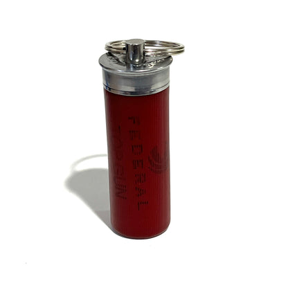 Federal Dark Red 12 Gauge Shotgun Shell Keychain — Classic Color