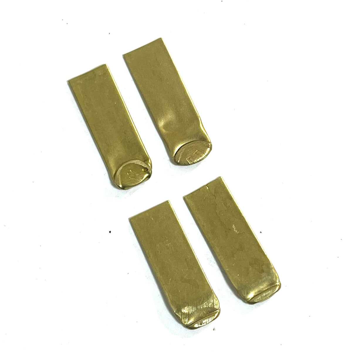 Flattened 22 Caliber Brass Blanks For Metal Stamping Real Fired Bullet Casings Qty 5