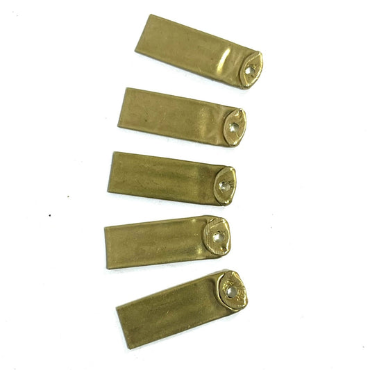 Flattened 22 Caliber Brass Blanks With Hole Thru Headstamp For Metal Stamping Real Fired Bullet Casings Qty 5