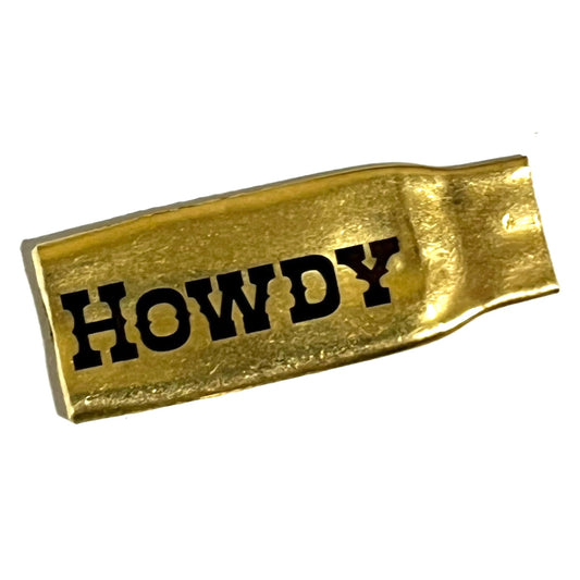 Custom Engraved HOWDY 308 Flattened Brass Bullet Casings | 50 Pcs