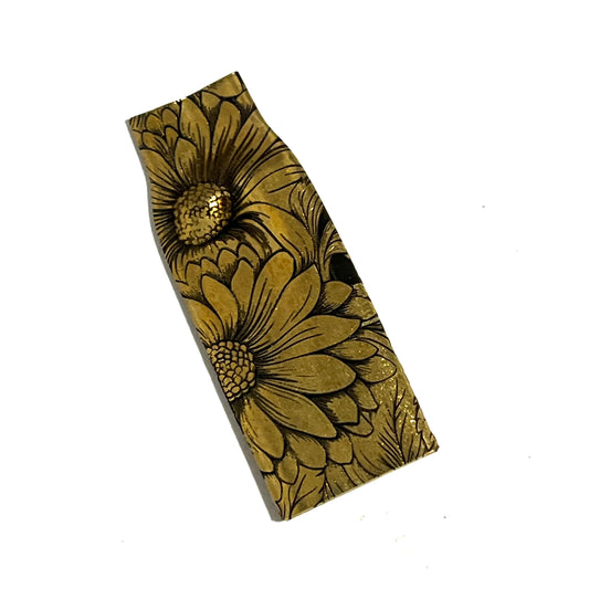 Engraved Sunflower 308 Flattened Brass Bullet Casings | 50 Pcs
