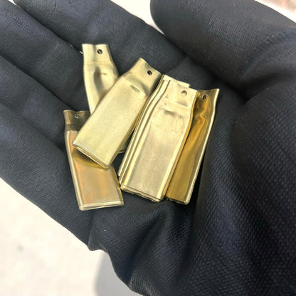 Flattened Brass Blanks With Hole For Metal Stamping Real Fired Bullet Casings Qty 5 | FREE SHIPPING