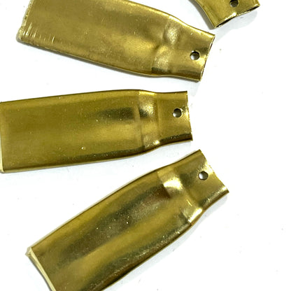Flattened Brass Blanks With Hole For Metal Stamping Real Fired Bullet Casings Qty 5