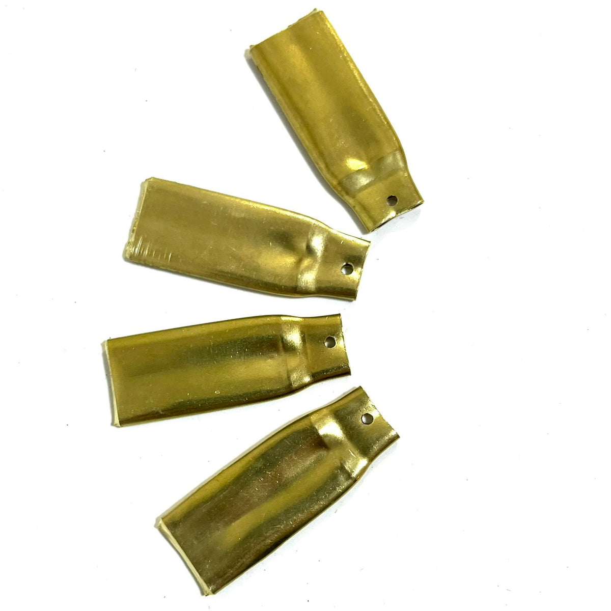 Flattened Brass Blanks With Hole For Metal Stamping Real Fired Bullet Casings Qty 5