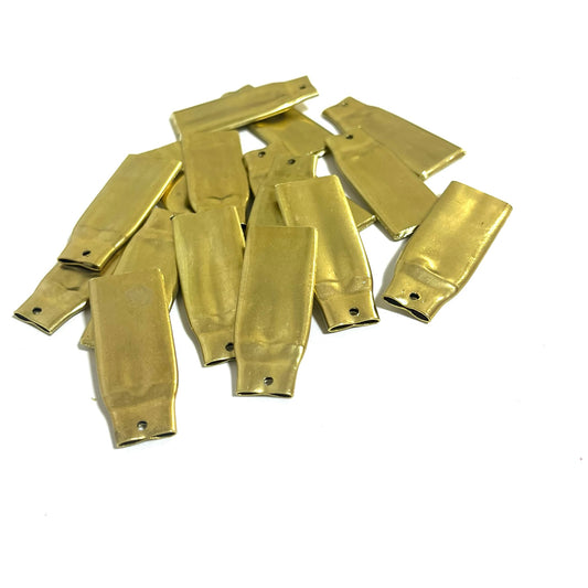 Flattened Brass Blanks With Hole For Metal Stamping Real Fired Bullet Casings Qty 5