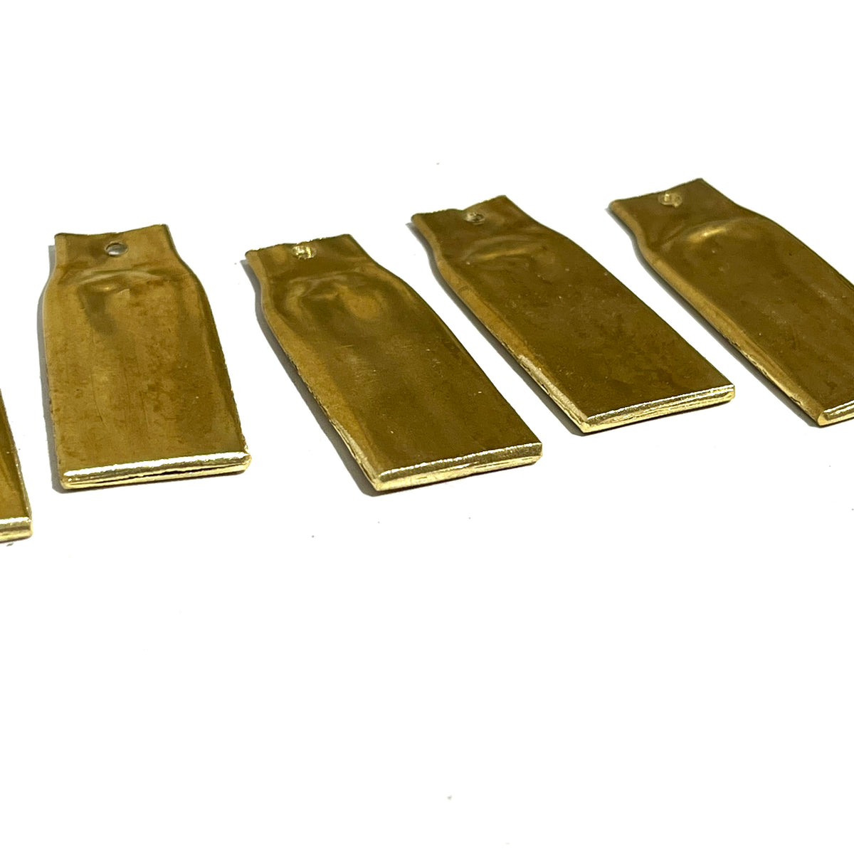 Flattened Brass Blanks With Hole For Metal Stamping Real Fired Bullet Casings Qty 5