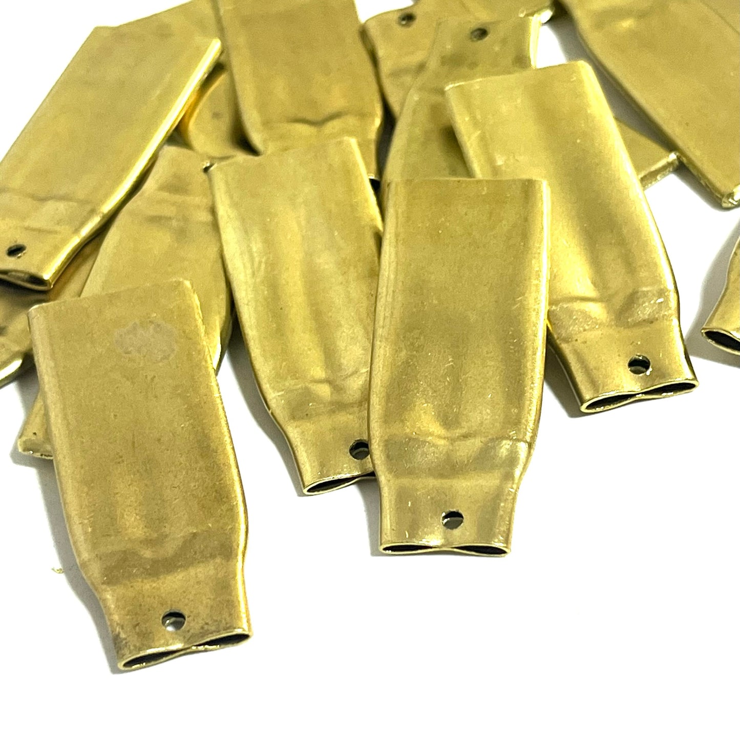 Flattened Brass Blanks With Hole For Metal Stamping Real Fired Bullet Casings Qty 5 | FREE SHIPPING